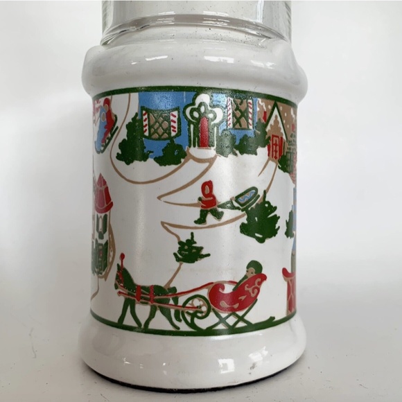 VTG 1982 Colonial Candle of Cape Cod Christmas Hurricane Glass Candle Lamp 11” - Picture 5 of 6